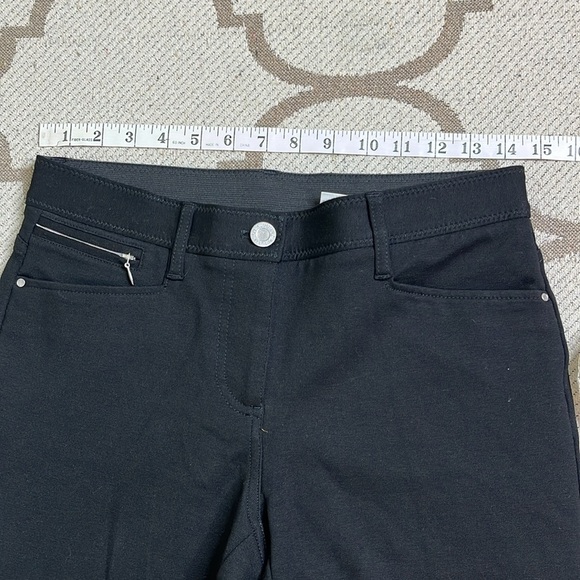 Chico's Ponte knit So Slimming Jeggings Black Solid Stretch Pants, Size 2 short - Picture 4 of 14